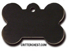Large Black Bone Tag