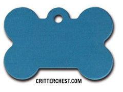 Large Blue Bone Tag
