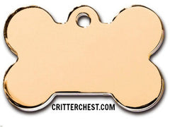 Large Gold Bone Tag