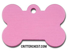 Large Light Pink Bone Tag